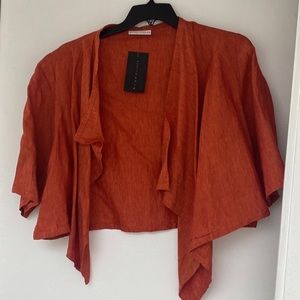 NWT Bryn Walker Linen Crop Jacket size Large